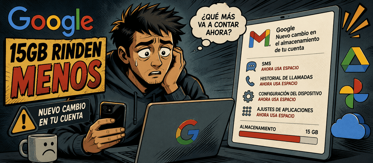 Los 15 GB gratis de tu cuenta de Google cambian para siempre (y no para bien)