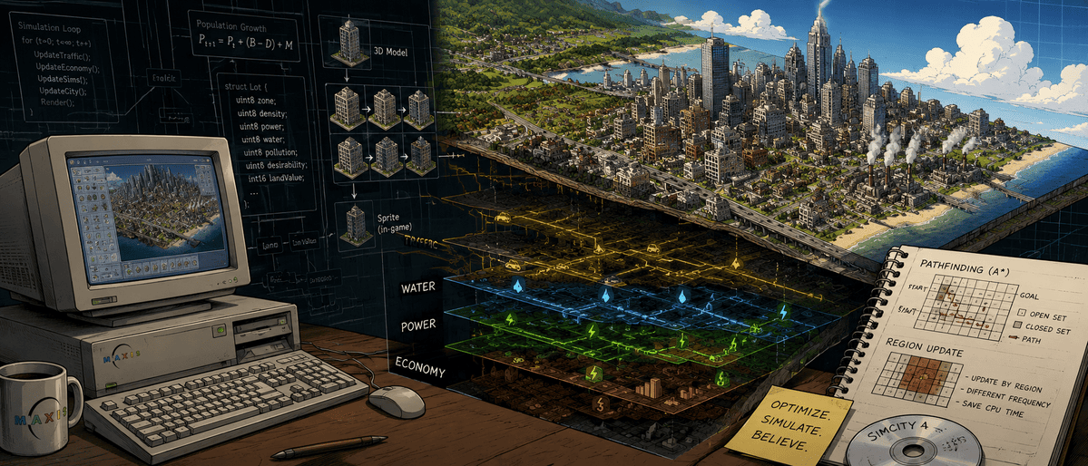 Los secretos técnicos de SimCity 4: cómo Maxis logró simular una ciudad en una PC de 2003