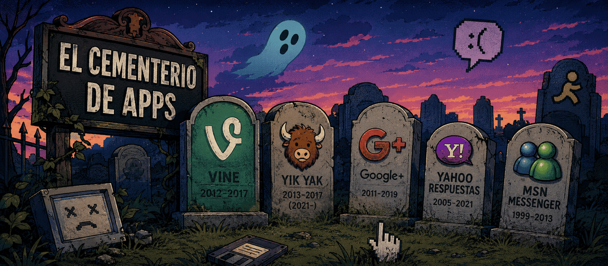 El cementerio de apps: Vine, Yik Yak y otros muertos ilustres