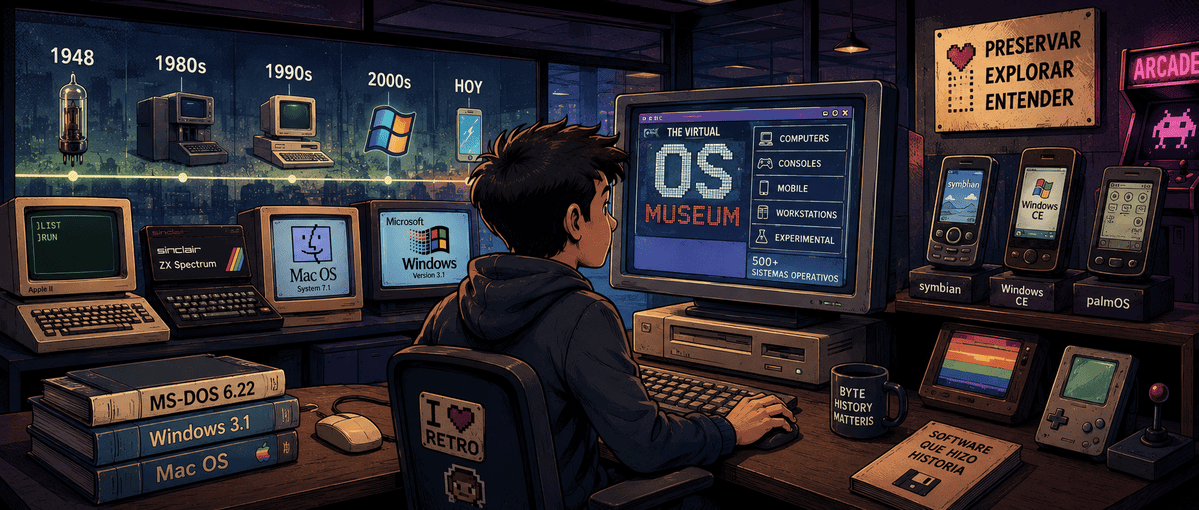 The Virtual OS Museum: un museo donde podés probar más de 500 sistemas operativos