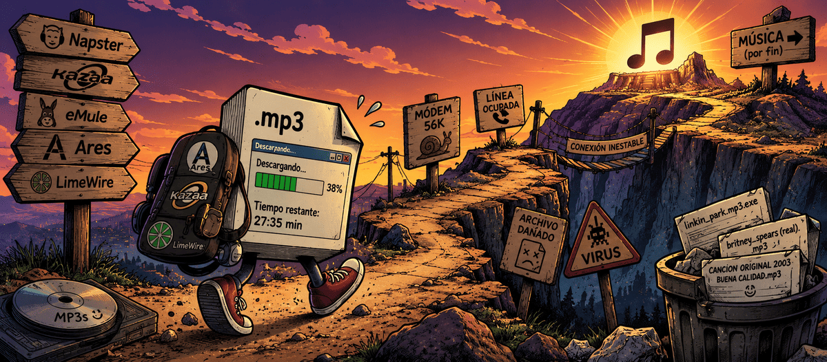 Cuando bajar una canción tardaba media hora (y la gloria del MP3 pirata)