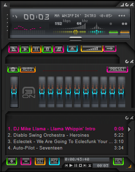 n3on, la mejor skin de Winamp