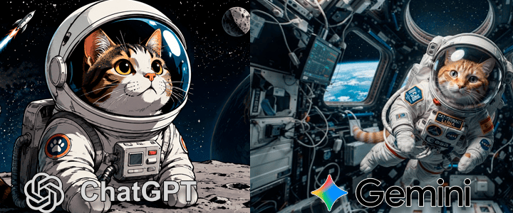 Prompt: "hace la imagen de un gato astronauta"